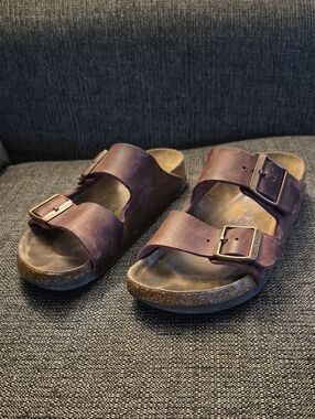 Birkenstock Arizona Oiled Leather Sandals Size 37